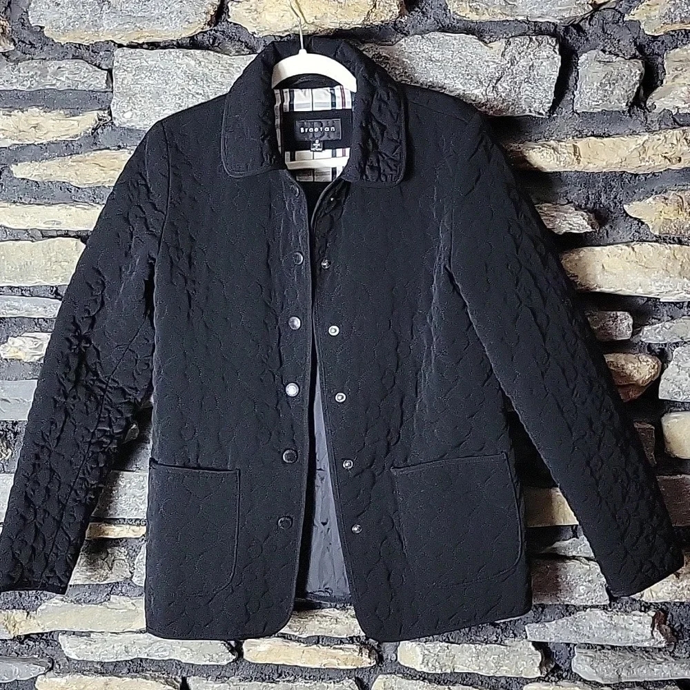 Women's Black Quilted Jacket Size Small - Picture 1 of 11